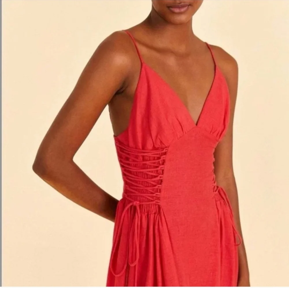 Farm Rio V Neck Sleeveless Midi Dress Size XL - Picture 2 of 16